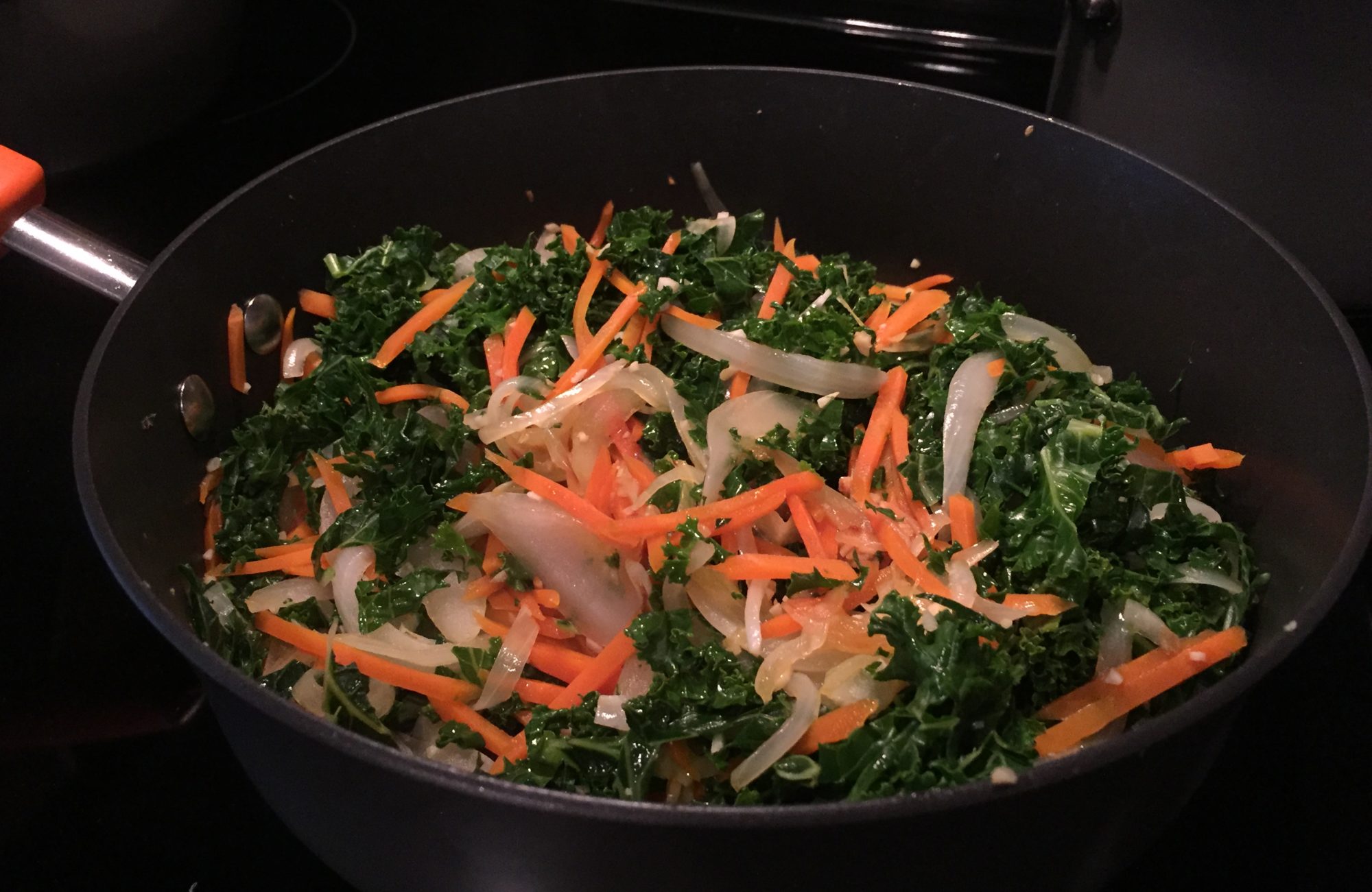 Sautéed Kale with Carrots and Caramelized Onions Heather's Holistic